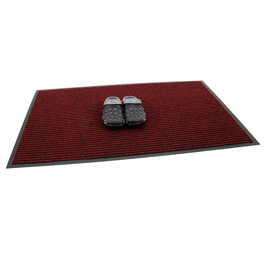 Červená vstupná rohož (metráž) FLOMA Everton - dĺžka 1 cm, šírka 100 cm, výška 0,6 cm