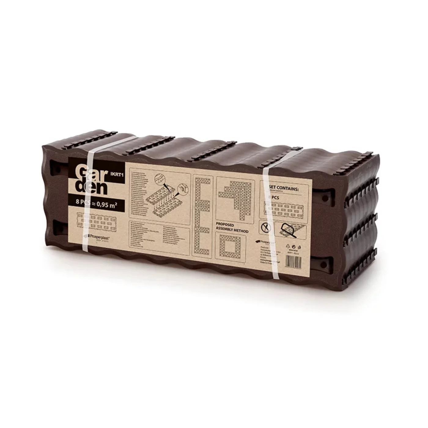 Beetweg GH82 - Länge 60 cm, Breite 20 cm, Höhe 2,5 cm - Braun