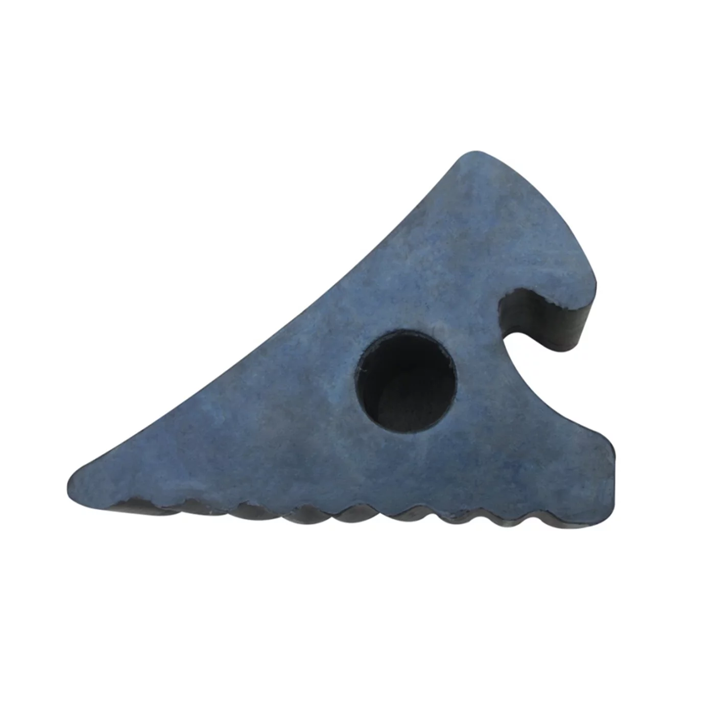 Černý gumový zakládací klín pod kola FLOMA WCF65 - délka 28,5 cm, šířka 15 cm, výška 19,5 cm