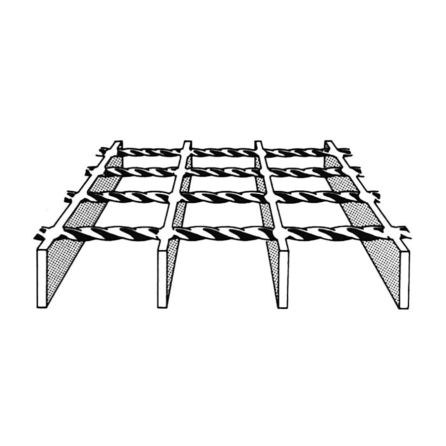 Ocelová pozinkovaná svařovaná schodnice (30/3, 34/38) FLOMA SteelStep - šířka 60 cm, hloubka 30,5 cm, výška 3 cm