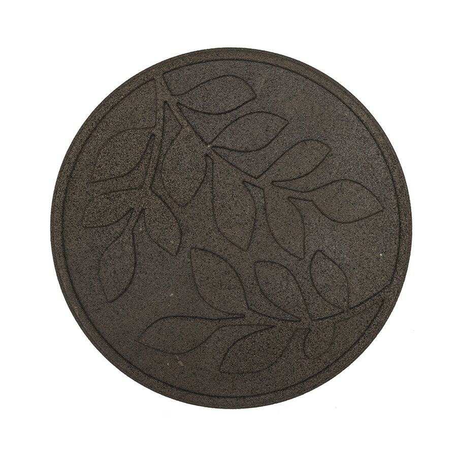 Hnedý gumový záhradný nášľap FLOMA Leaves - dĺžka 45 cm, šírka 45 cm a výška 1,9 cm