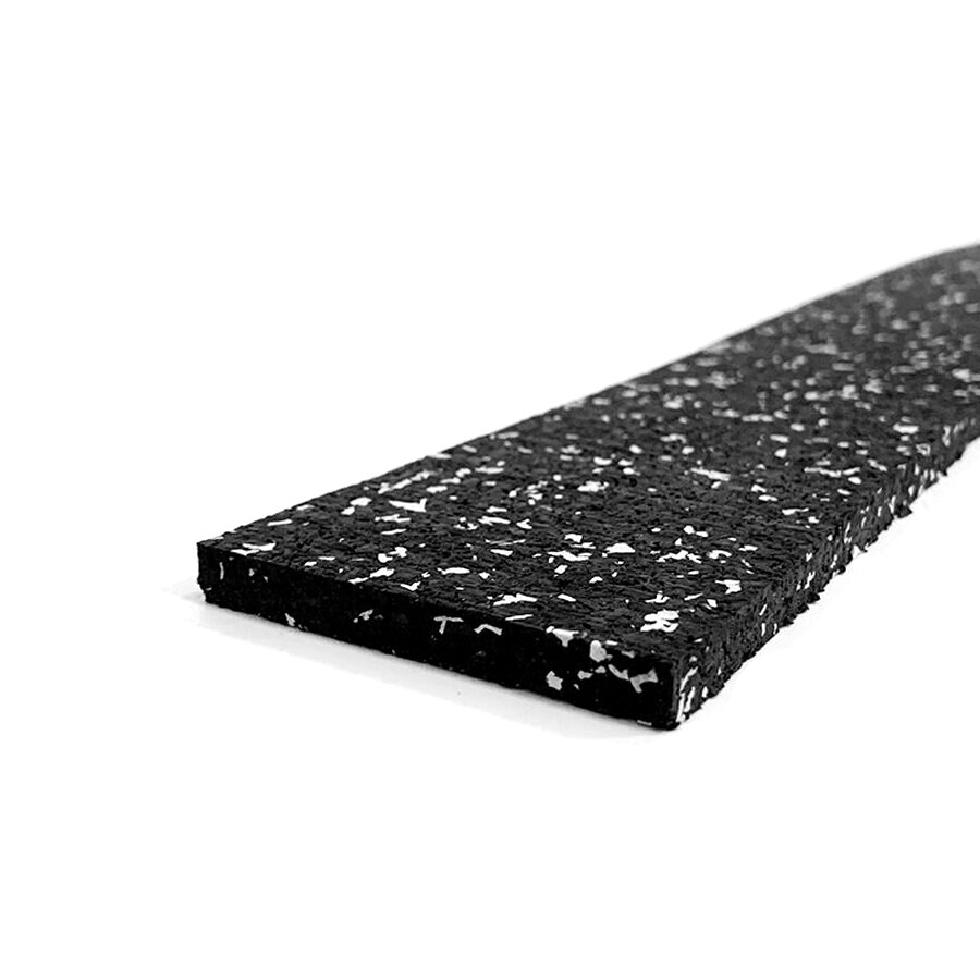 Čierno-šedá gumová soklová podlahová lišta FLOMA FitFlo SF1050 - dĺžka 200 cm, šírka 7 cm a hrúbka 0,8 cm