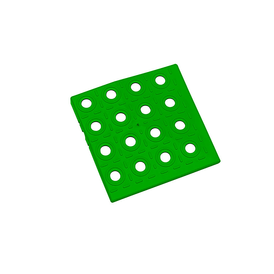 Zelený polyetylénový roh AvaTile AT-STD - dĺžka 13,7 cm, šírka 13,7 cm a výška 1,6 cm