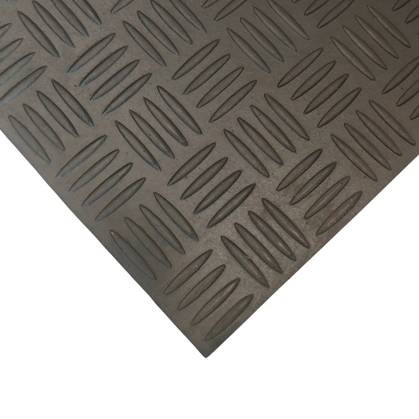 Gummistufenmatte FLOMA Criss Cross mit Riffelblech-Muster - Länge 25 cm, Breite 75 cm, Höhe 0,5 cm