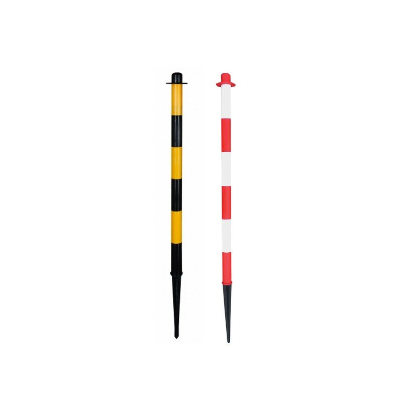 Čierno-žltý plastový uzemňovací vymedzovací stĺpik - výška 90 cm