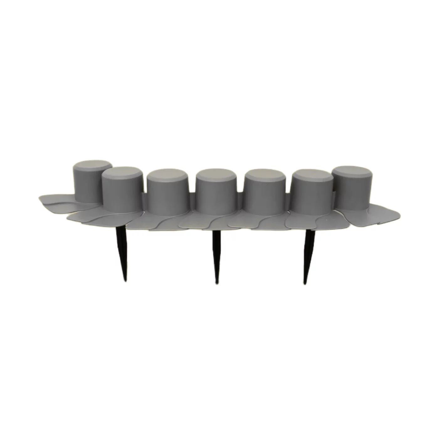 Beeteinfassung aus Kunststoff GC70 - Länge 405 cm, Höhe 6 cm - Grau