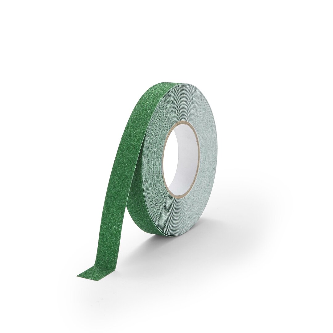 Zelená korundová protiskluzová páska FLOMA Standard - délka 18,3 m, šířka 2,5 cm, tloušťka 0,7 mm