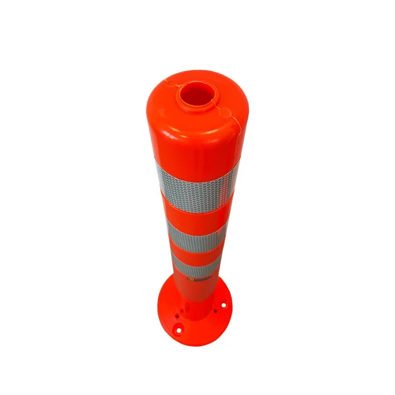Červený plastový elastický parkovacie stĺpik - priemer 7,5 cm, výška 75 cm