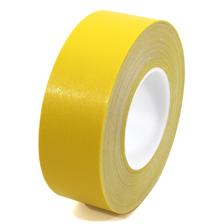 Žlutá plastová voděodolná protiskluzová páska FLOMA Resilient Standard - délka 18,3 m, šířka 5 cm, tloušťka 1 mm