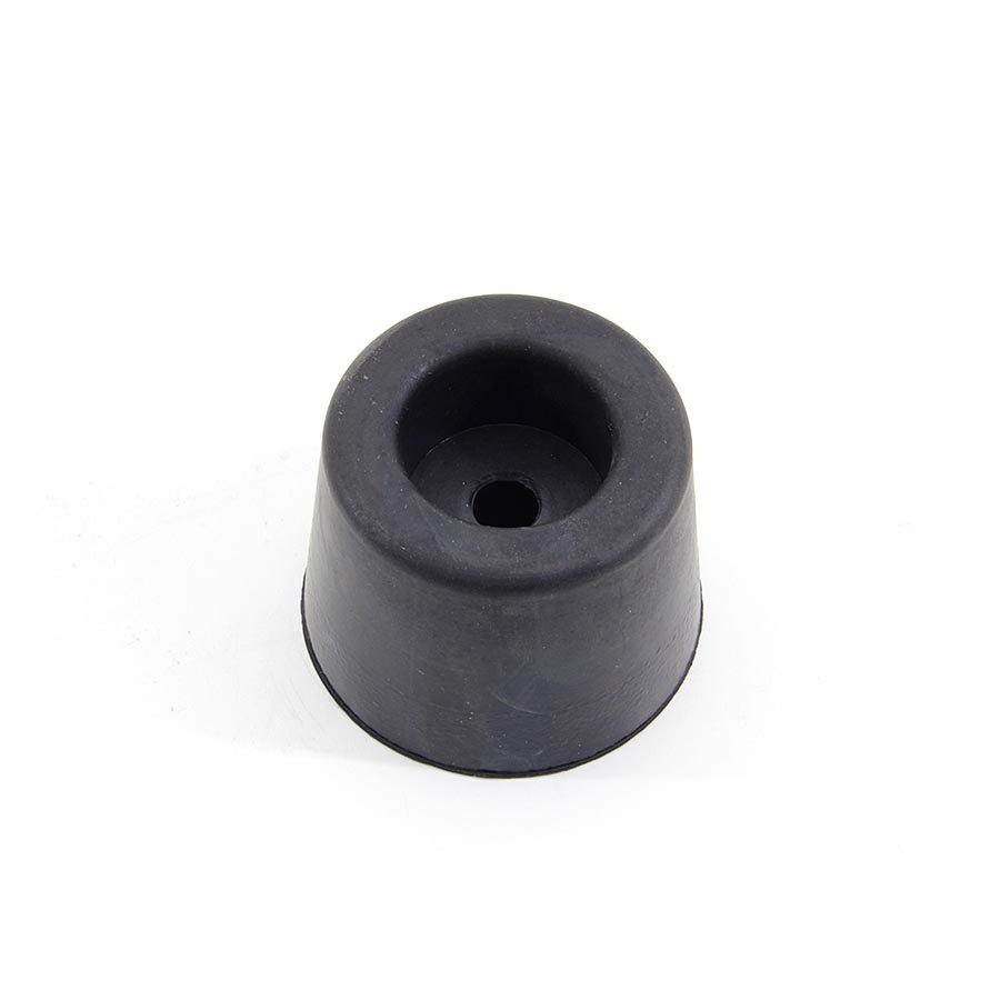 Černý gumový kónický doraz s dírou pro šroub FLOMA - průměr 7 cm a výška 5 cm
