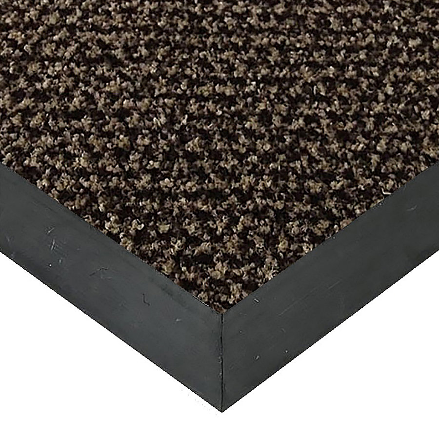 Hnedá textilná vstupná rohož FLOMA Alanis - dĺžka 1 cm, šírka 1 cm, výška 0,75 cm