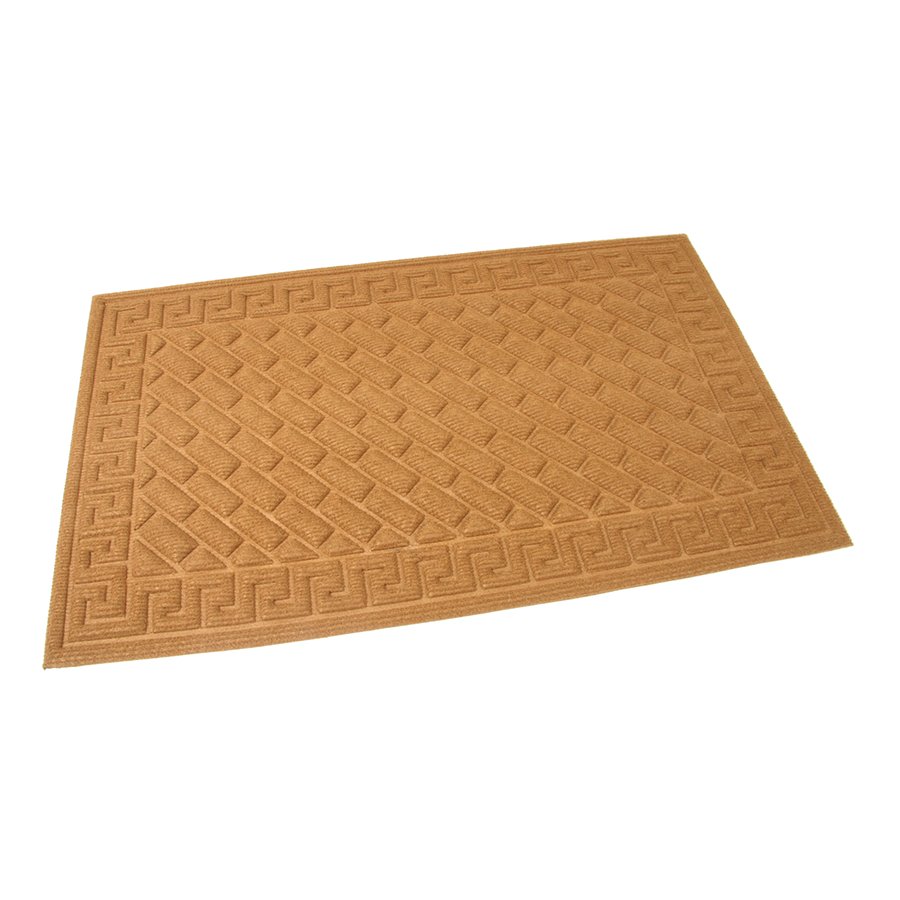 Hnedá textilná vonkajšia čistiaca vstupná rohož FLOMA Bricks - Deco - dĺžka 45 cm, šírka 75 cm, výška 1 cm
