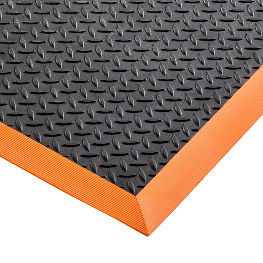 Čierno-oranžová protiúnavová protišmyková rohož Cushion Flex - dĺžka 210 cm, šírka 91 cm, výška 1,27 cm