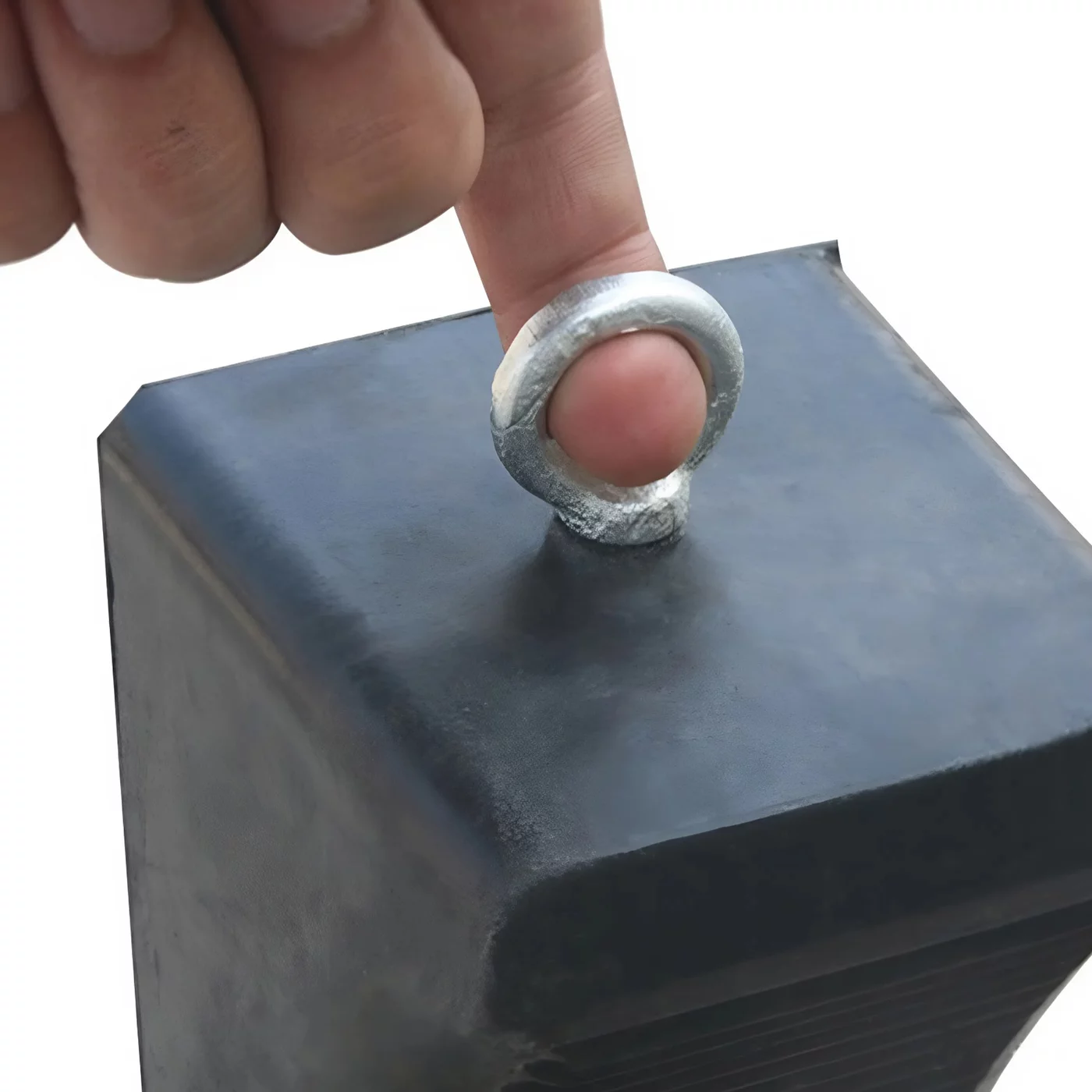 Radkeil aus Gummi unter die Räder FLOMA - Länge 17 cm, Breite 10 cm, Höhe 10 cm - Schwarz