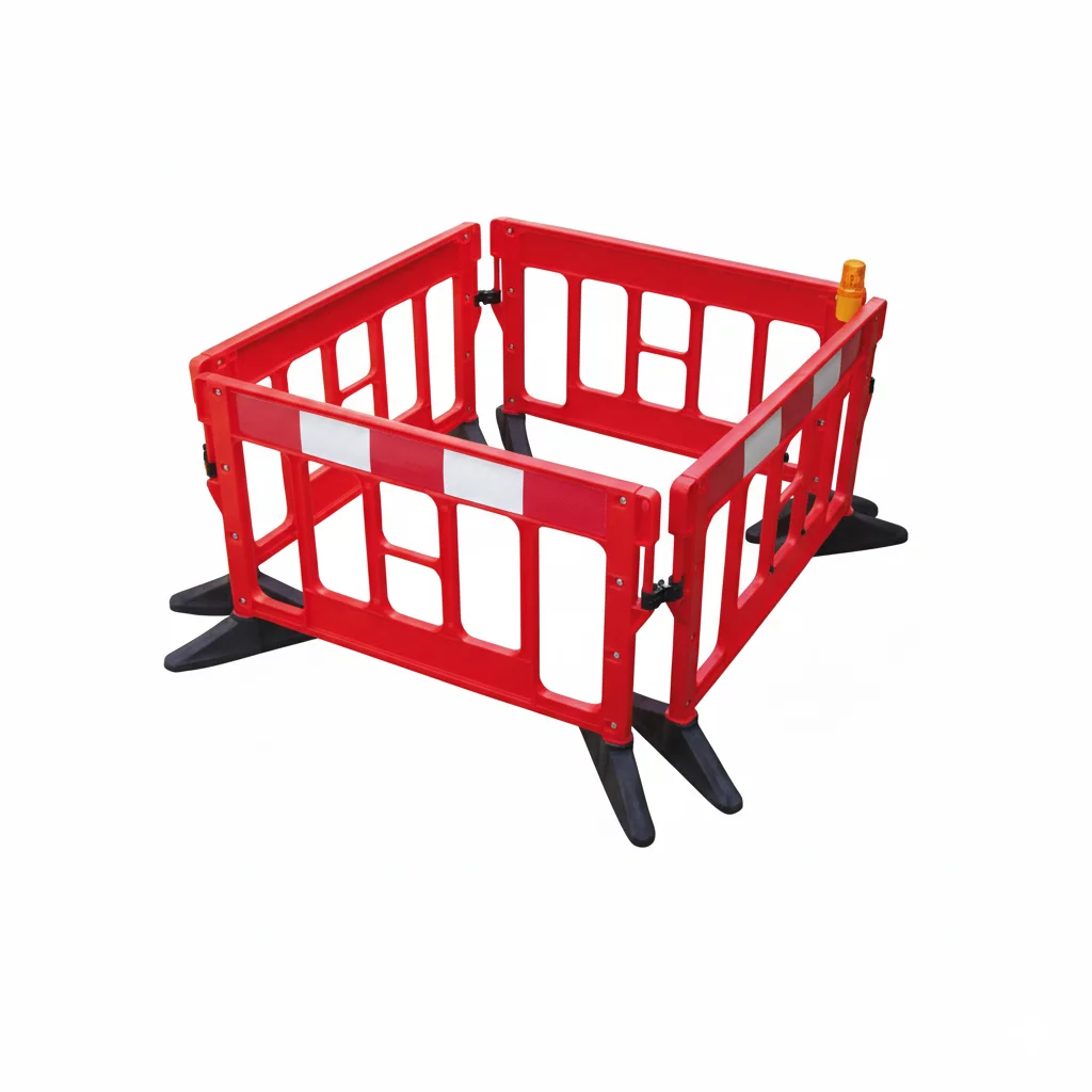 Sicherheitsbarriere aus Kunststoff - Länge 200 cm, Höhe 120 cm - Rot