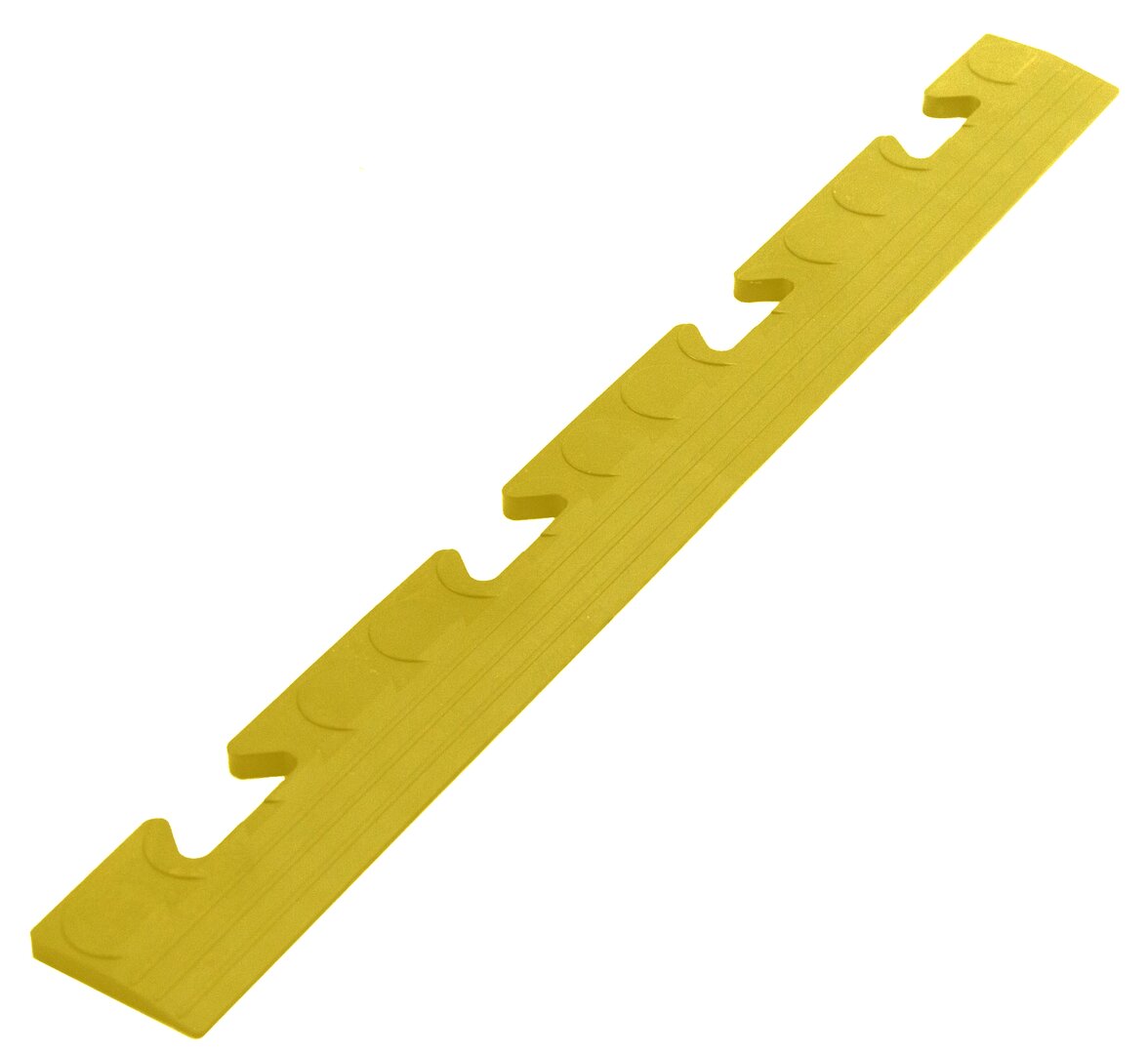 Žltý PVC vinylový nájazd "samica" pre dlaždice Tenax (bubbles) - dĺžka 48 cm, šírka 5,1 cm, výška 0,8 cm