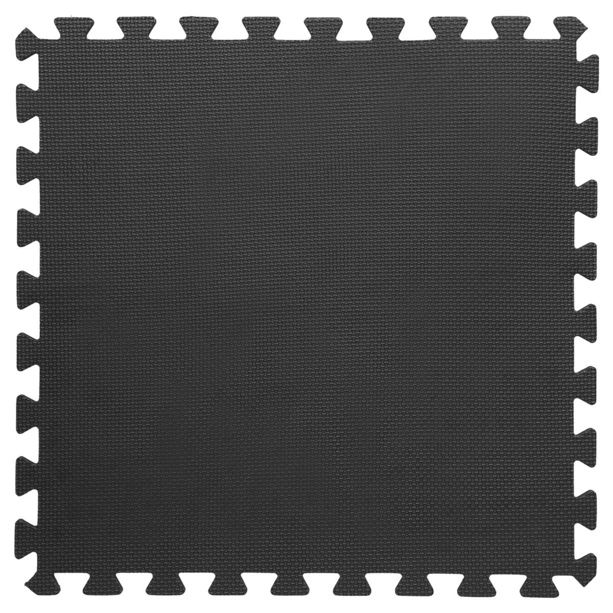 Puzzle Fitnessboden aus Schaumstoff Und aus Gummi (4 Stck.) ONE FITNESS - Länge 122 cm, Breite 122 cm, Höhe 1 cm - Schwarz