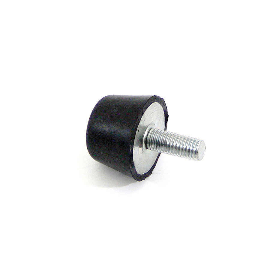 Čierny gumový doraz tvaru komolého kužeľa so skrutkou FLOMA - priemer 3 cm a výška 2 cm