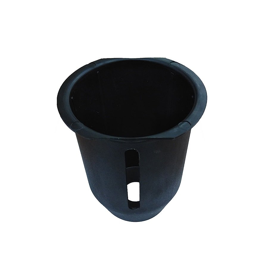 Čierny plastový kryt na nádržku s politúrou Heute - priemer 10 cm a výška 14,3 cm