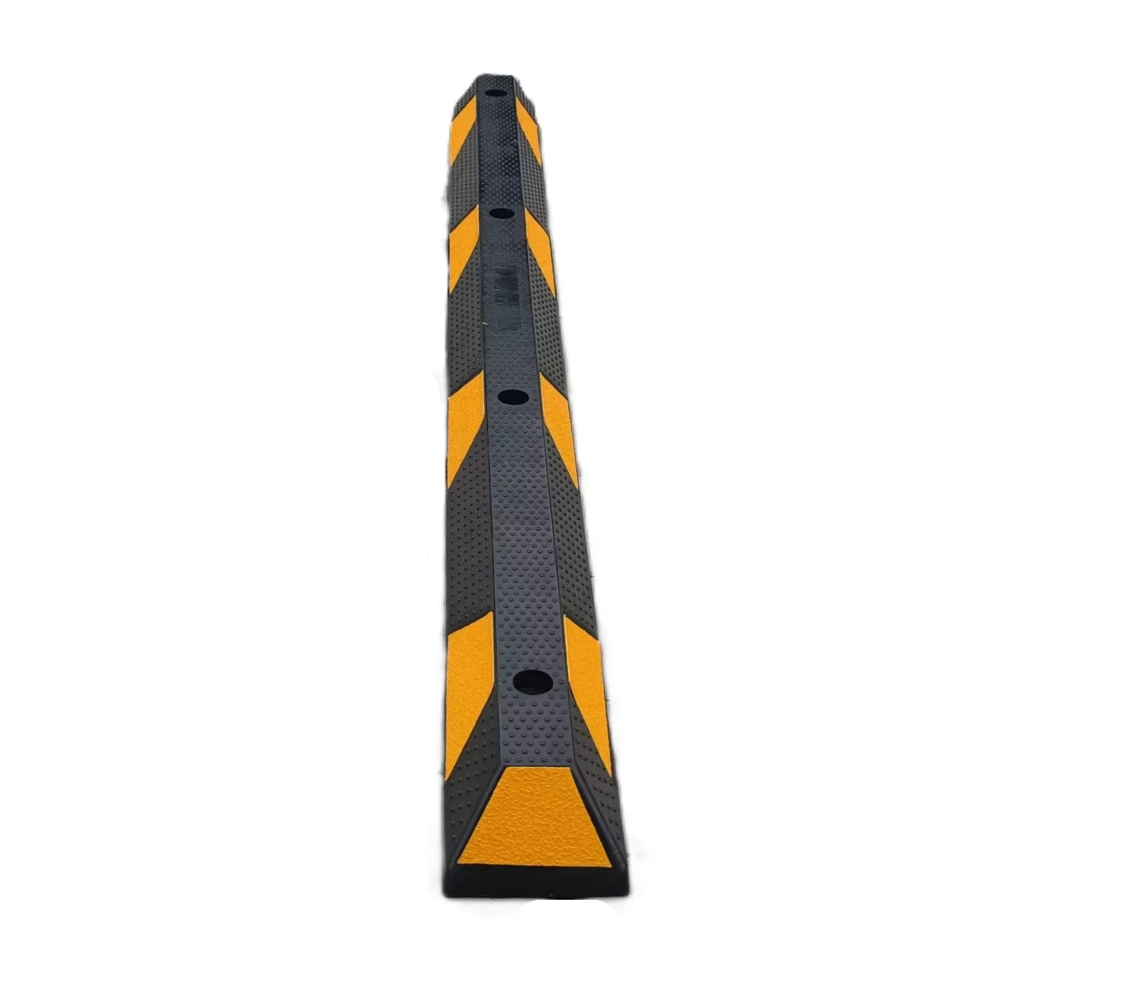Parkstopp aus Gummi - Länge 183 cm, Breite 15 cm, Höhe 10 cm - gelb-schwarzer