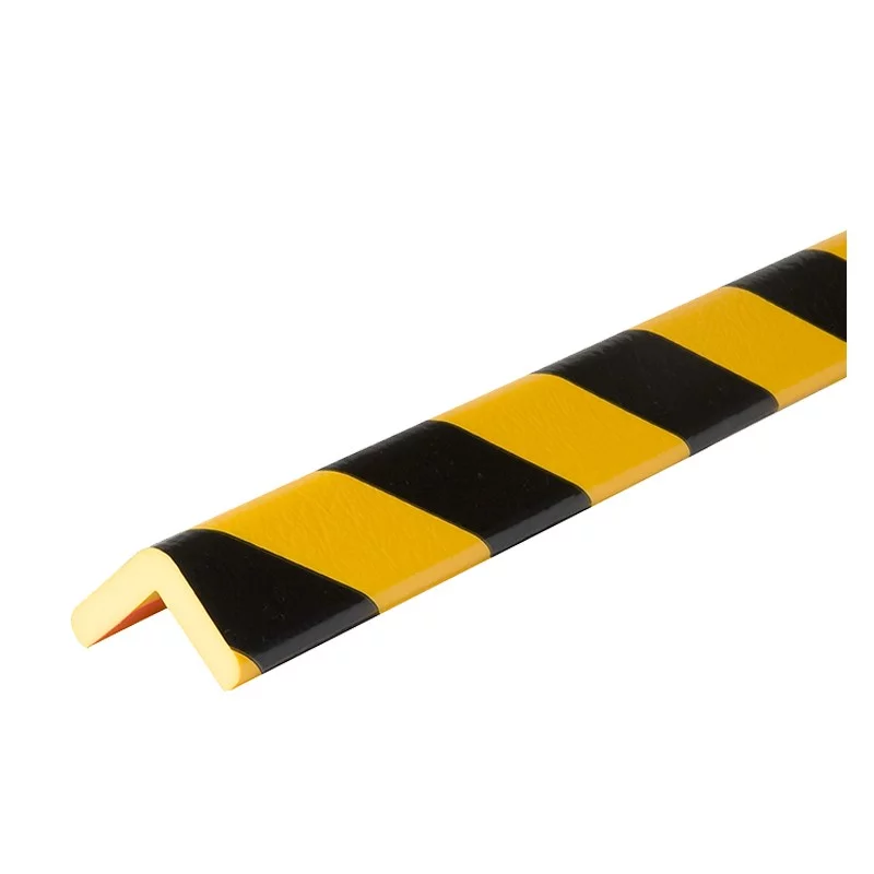 Wandeckenschutz aus Schaumstoff Typ H - Länge 100 cm, Breite 4,7 cm, Höhe 4,7 cm - gelb-schwarzer