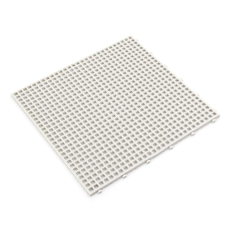 Bílá plastová terasová dlažba Linea Flextile - délka 39,5 cm, šířka 39,5 cm a výška 0,8 cm