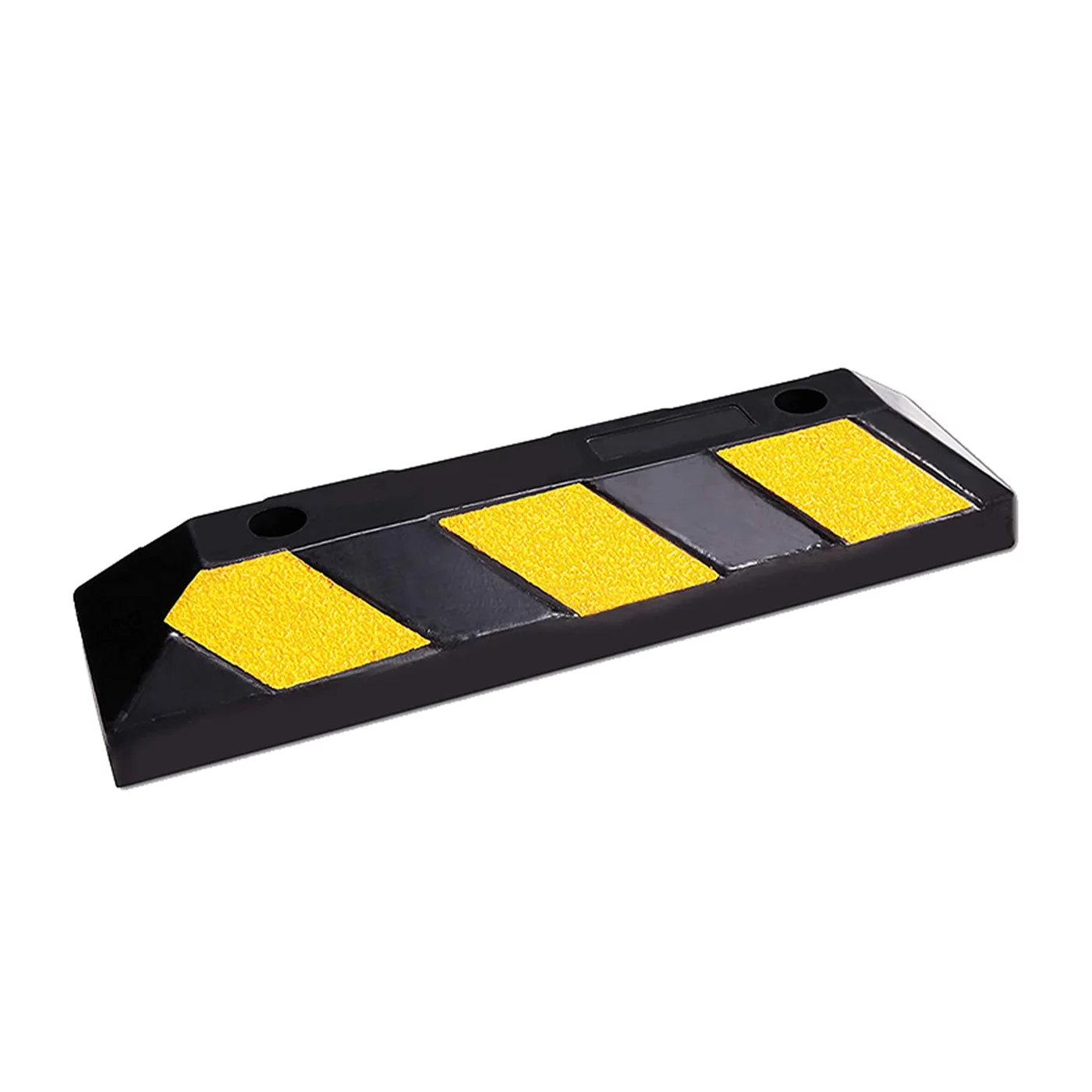 Parkstopper aus Gummi FLOMA - Länge 56 cm, Breite 16 cm, Höhe 10 cm - Schwarz-Gelb