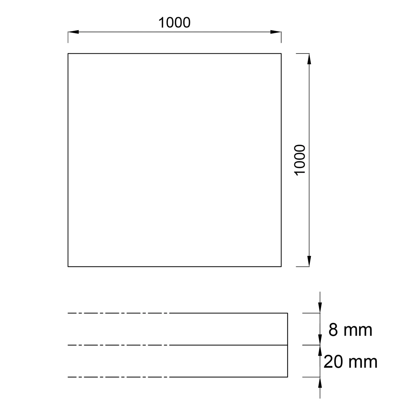 Guma antywibracyjna dwuwarstwowa czarno-biała (płyta) FLOMA Sandwich - długość 100 cm, szerokość 100 cm i wysokość 2,8 cm