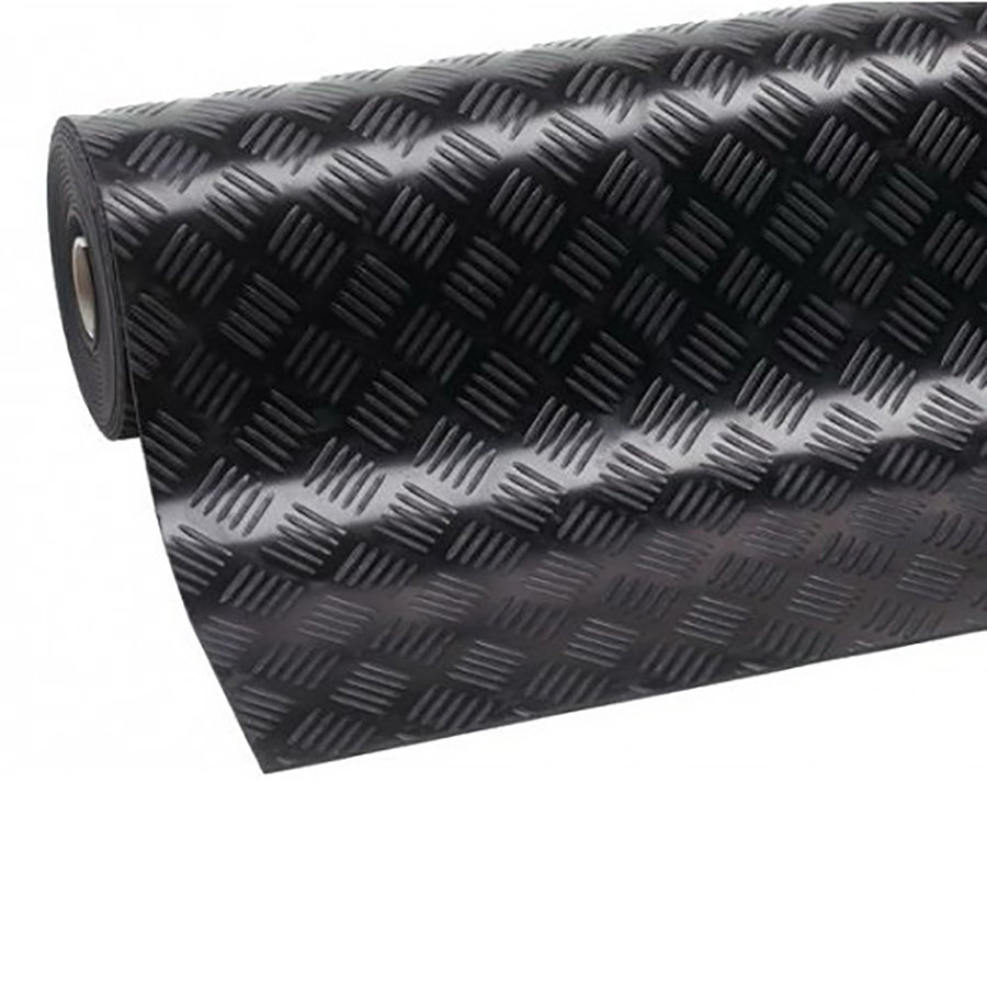 Priemyselná protišmyková podlahová guma FLOMA Checker (checker) - dĺžka 10 m, šírka 125 cm a výška 0,3 cm