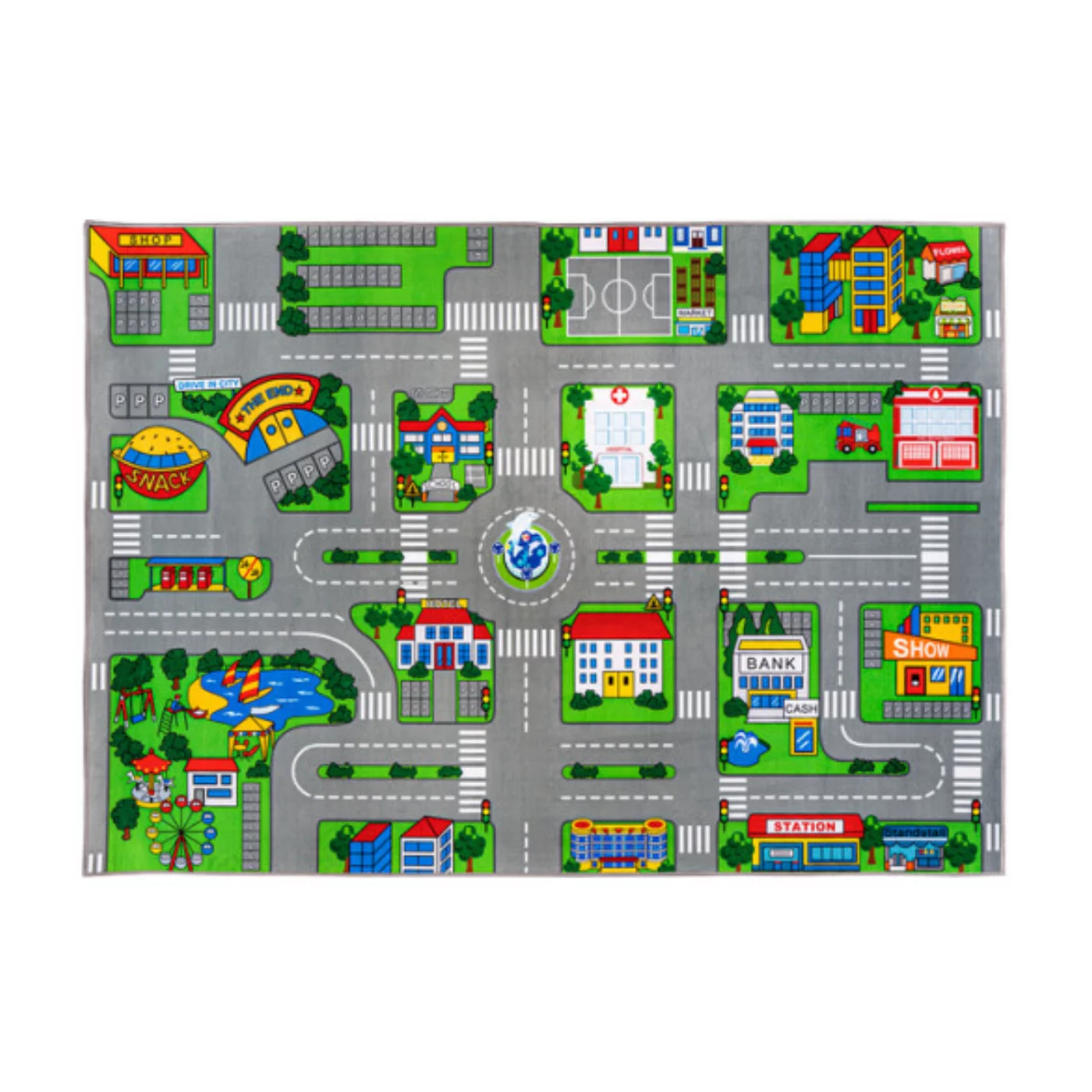 Spielender Kinderteppich FLOMA City - Länge 190 cm, Breite 133 cm, Höhe 0,5 cm