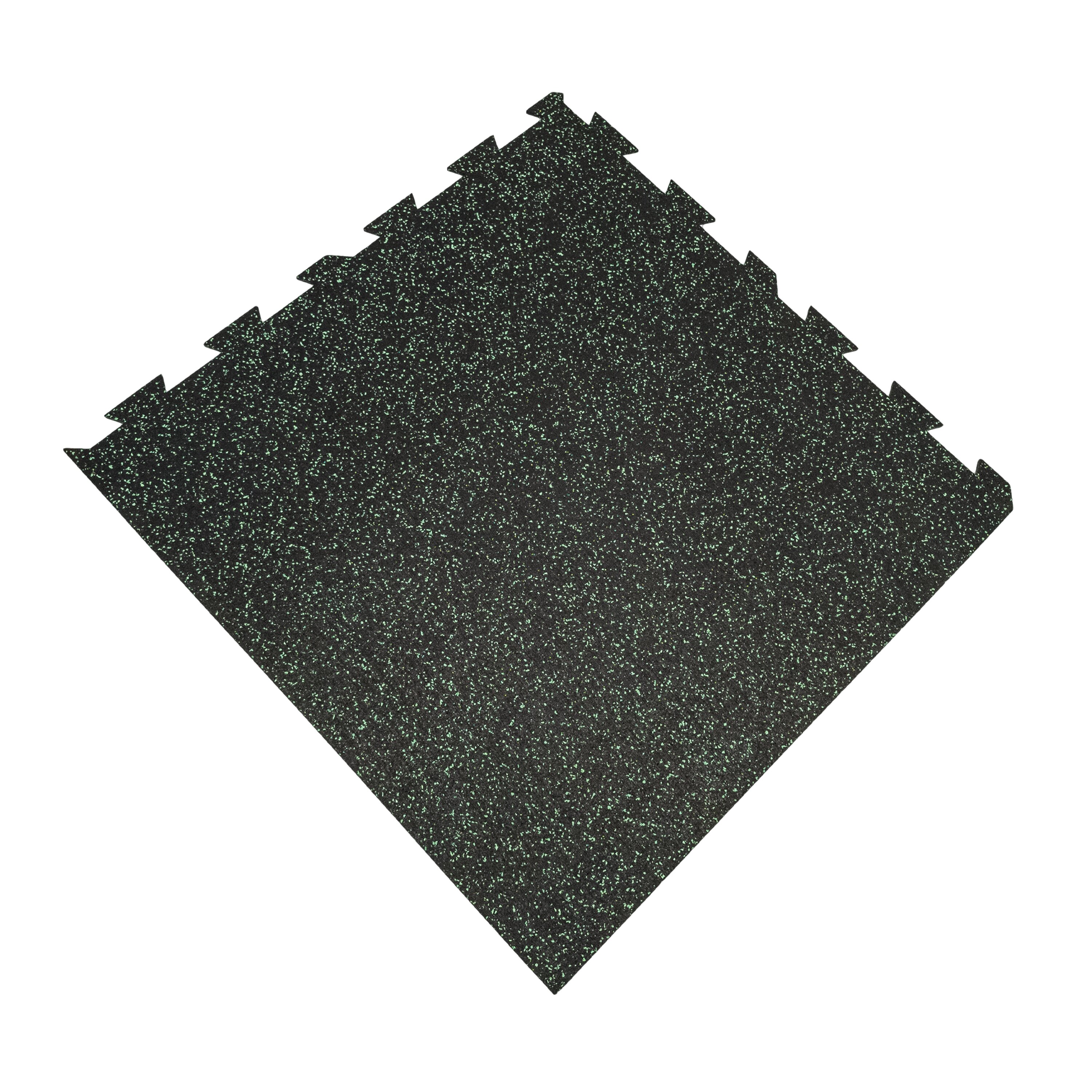 Černo-zelená podlahová guma FLOMA FitFlo SF1050 - délka 100 cm, šířka 100 cm, výška 1 cm