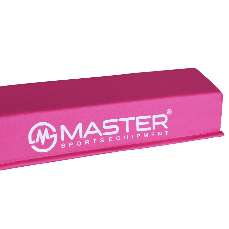 Růžová EVA skládací gymnastická kladina MASTER - nosnost 100 kg - délka 360 cm, šířka 10 cm, výška 6 cm
