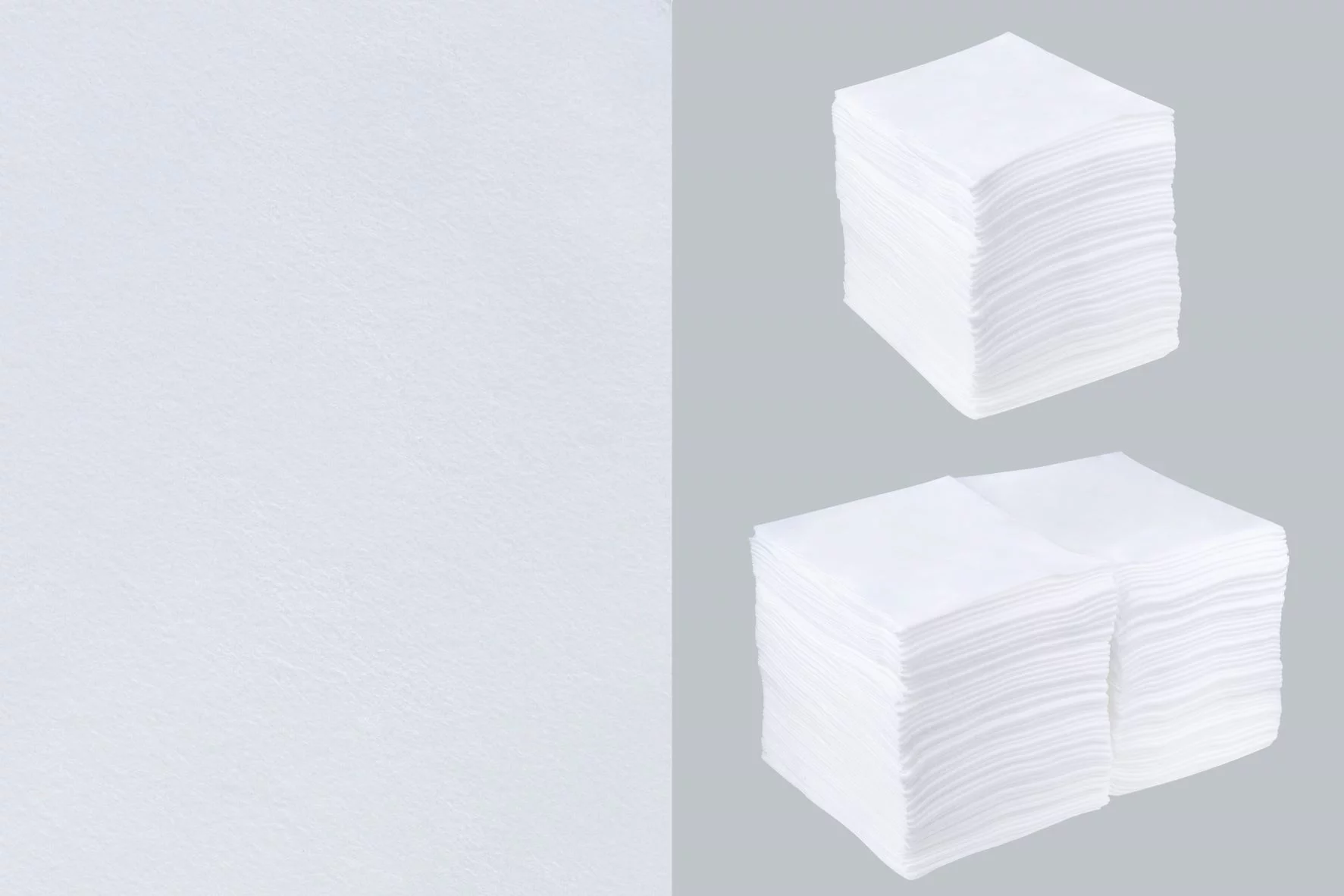 Bílá textilní jednorázová hladká rychlosavá čisticí utěrka FLOMA RGB40 - délka 70 cm, šířka 40 cm - 100 ks
