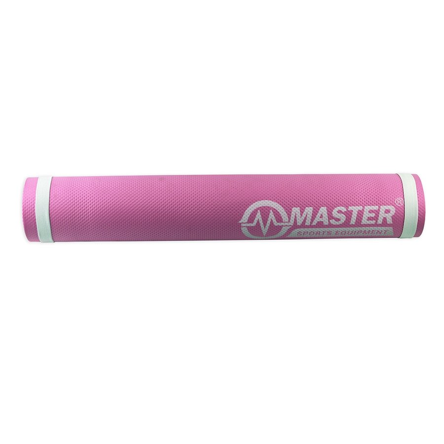 Ružová podložka na cvičenie a na jogu MASTER - dĺžka 173 cm, šírka 60 cm a výška 0,4 cm