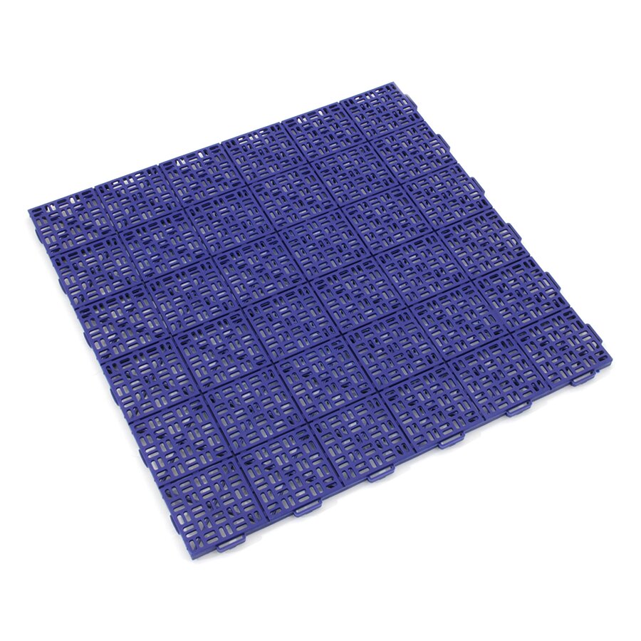 Modrá plastová děrovaná terasová dlažba Linea Marte - délka 55,5 cm, šířka 55,5 cm, výška 1,3 cm