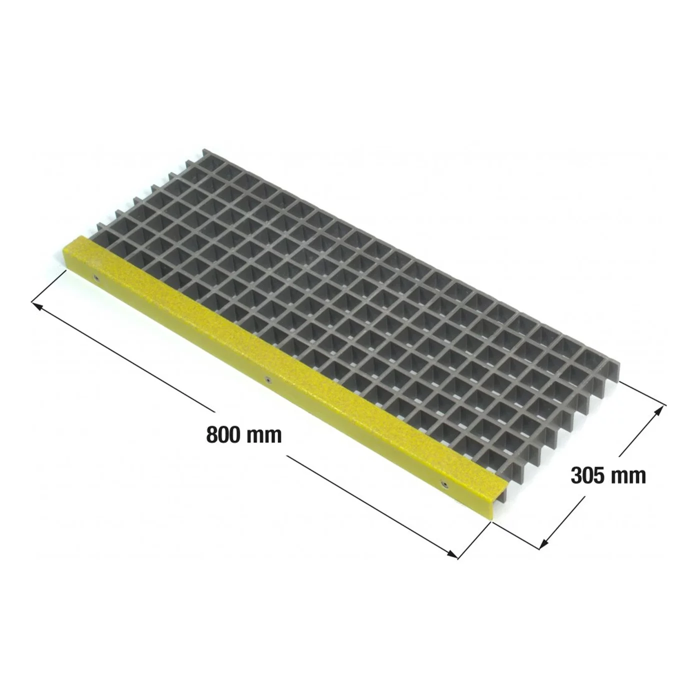 Stopień schodowy kompozytowy GRP FLOMA GrpGr - długość 80 cm, szerokość 30,5 cm, wysokość 3,8 cm