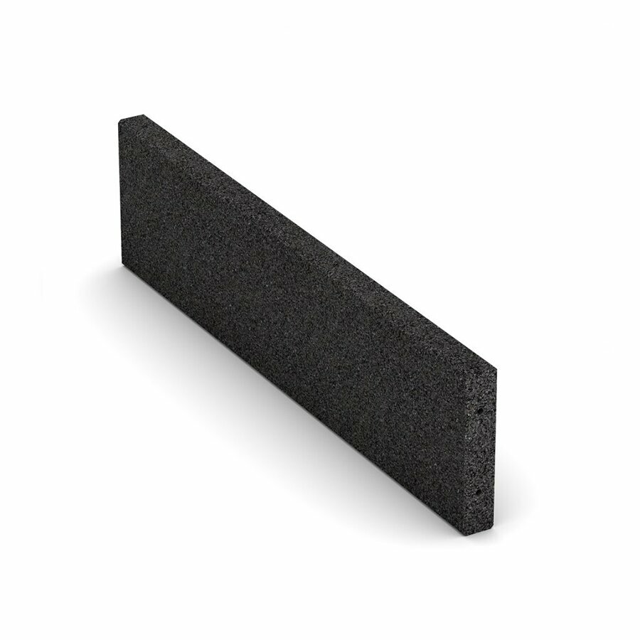 Čierny gumový dopadový obrubník FLOMA - dĺžka 100 cm, šírka 5 cm a výška 25 cm