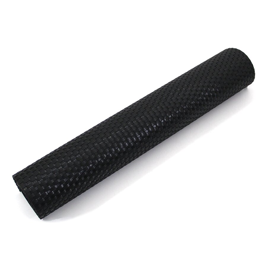 Čierna plastová ratanová tieniaca rohož &quot;umelý ratan&quot; (metráž) - výška 100 cm
