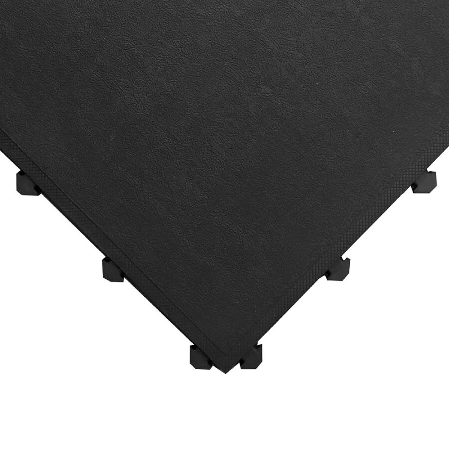 Čierna gumová protiúnavová protišmyková rohož Premium Fatigue - dĺžka 50 cm, šírka 50 cm a výška 2,4 cm