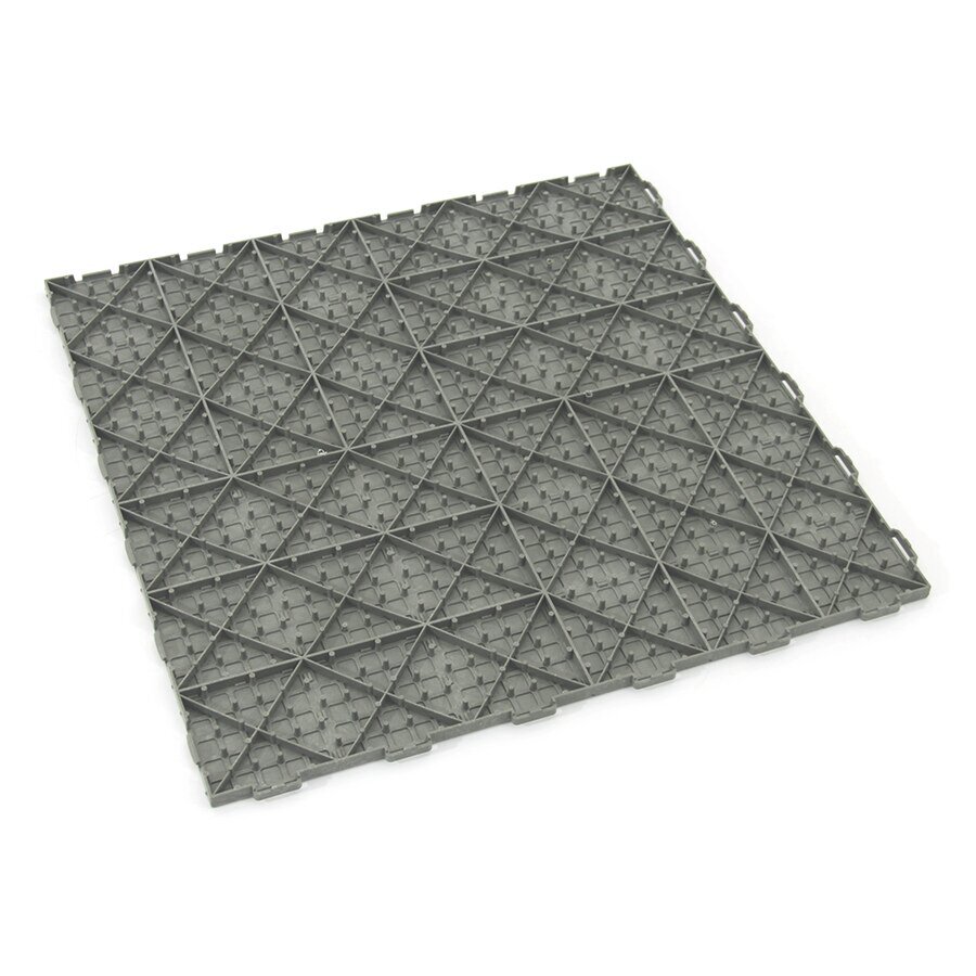 Šedá plastová terasová dlažba Linea Marte - délka 56,3 cm, šířka 56,3 cm a výška 1,3 cm