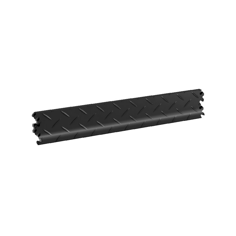 Čierna PVC vinylová soklová podlahová lišta Fortelock Industry (diamant) - dĺžka 51 cm, šírka 10 cm a hrúbka 0,7 cm