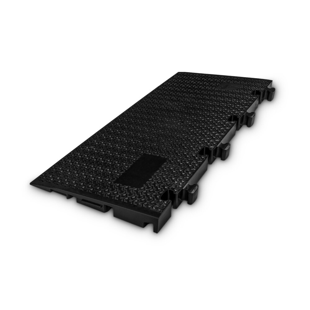 Černá plastová nájezdová rampa DEFENDER MIDI 5 2D R - délka 100 cm, šířka 43 cm, výška 5,4 cm