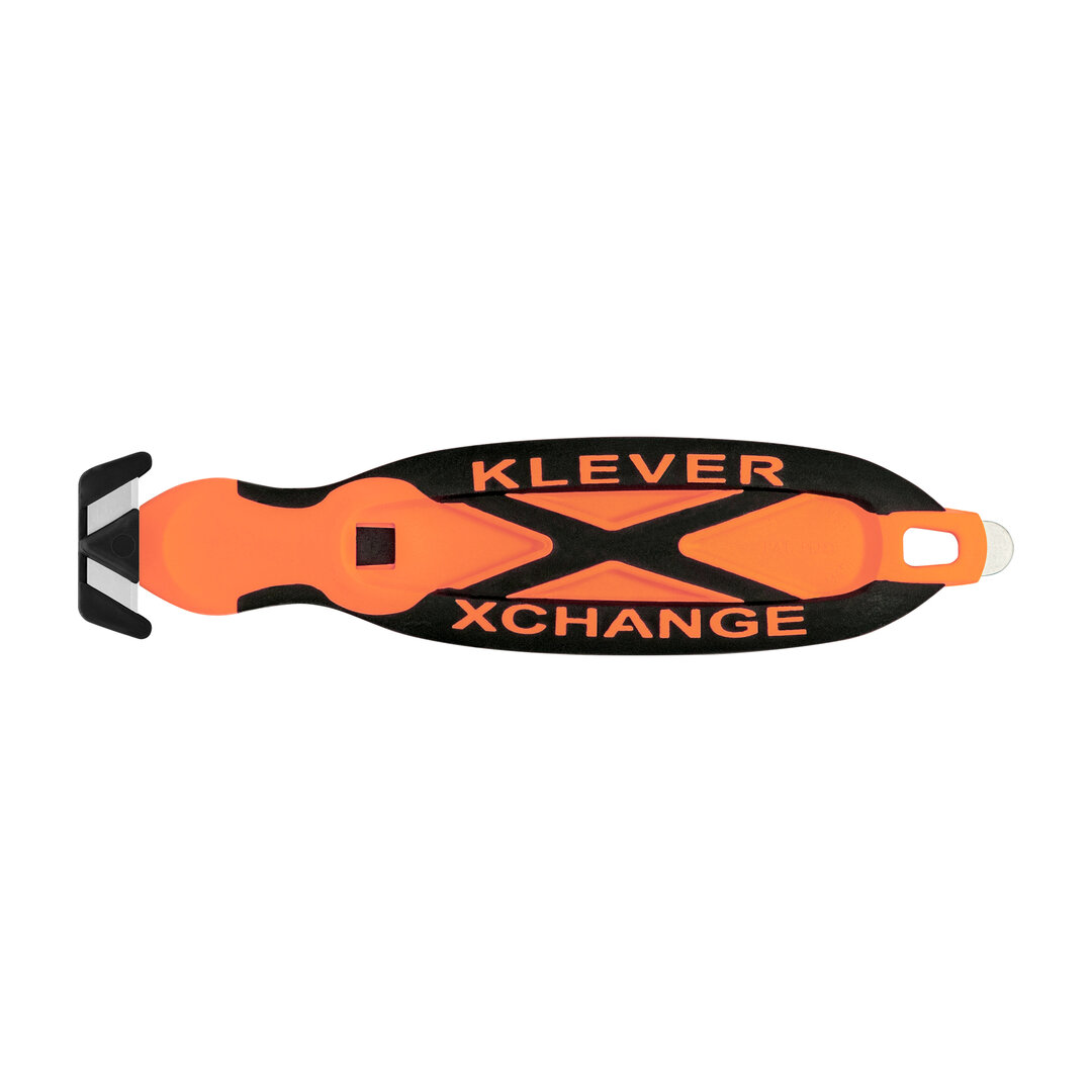 Oranžový plastový bezpečnostný nôž KLEVER XCHANGE XC-20