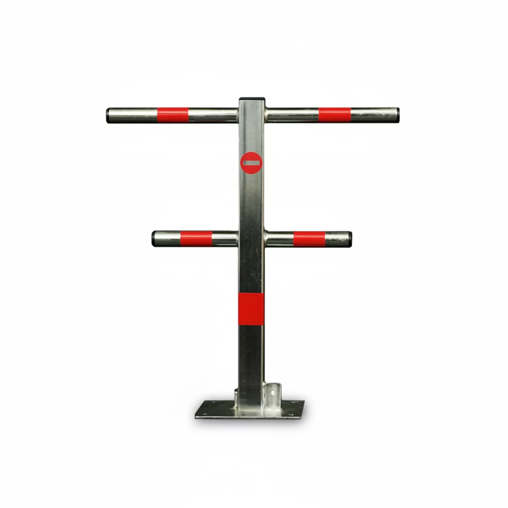 Parkschranke aus Stahl - Breite 55 cm, Höhe 60 cm - Silber