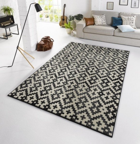 Černý moderní kusový koberec Capri - délka 290 cm a šířka 200 cm