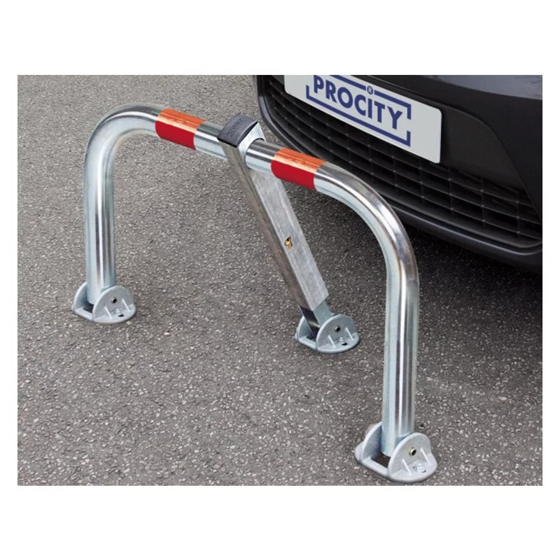 Parkschranke aus Stahl - Breite 83 cm, Höhe 46,4 cm - Silber