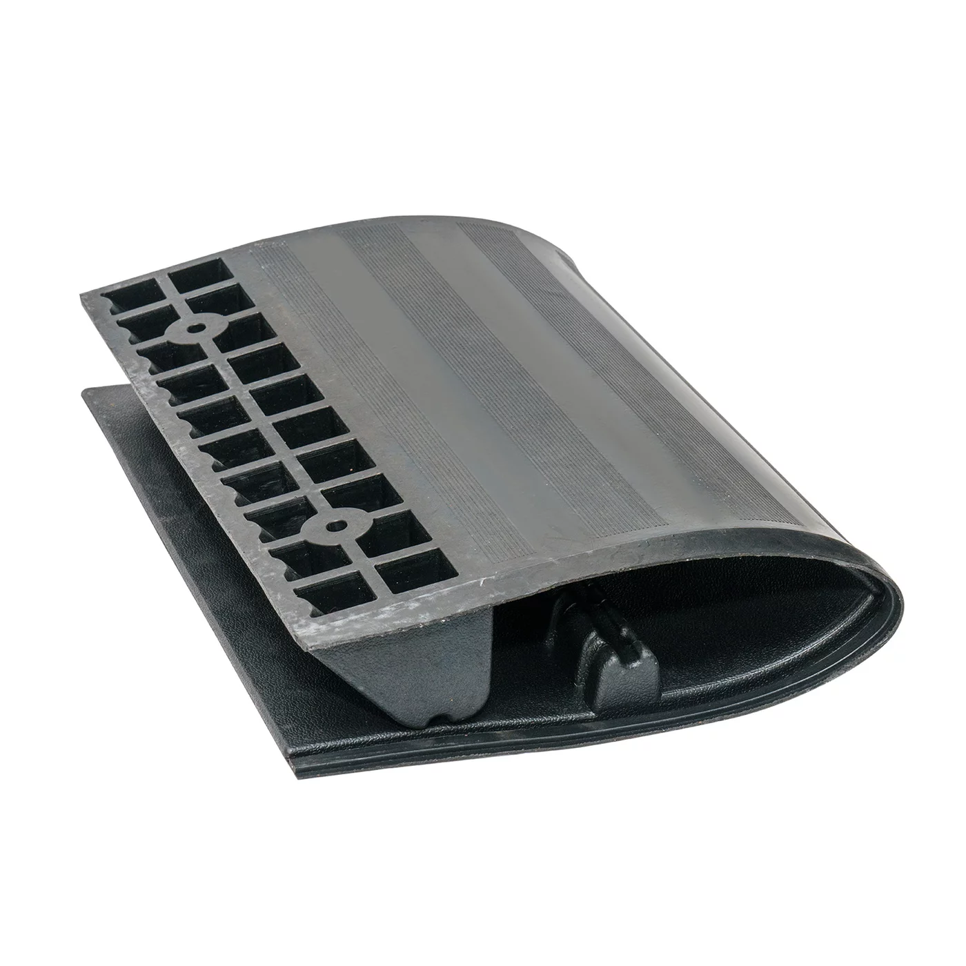 Anti-Rutsch Parkstopper aus Gummi FLOMA - Länge 60 cm, Breite 40 cm, Höhe 7 cm - Schwarz