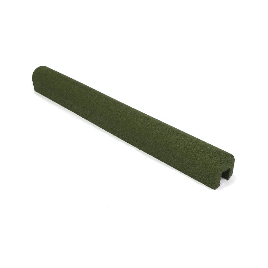 Zelený gumový kryt obrubníka pre betónový obrubník šírka 6 cm - dĺžka 100 cm, šírka 10 cm a výška 10 cm