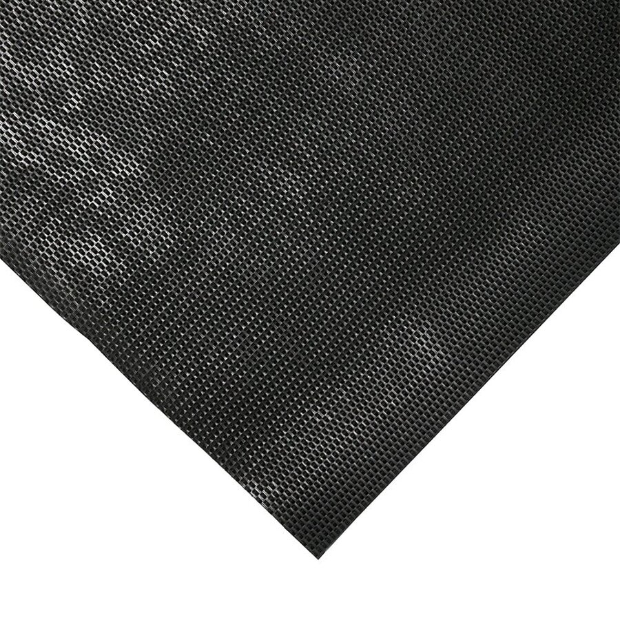 Čierna protišmyková priemyselná rohož (metráž) Solid VINYL - dĺžka 1 cm, šírka 122 cm, výška 0,3 cm