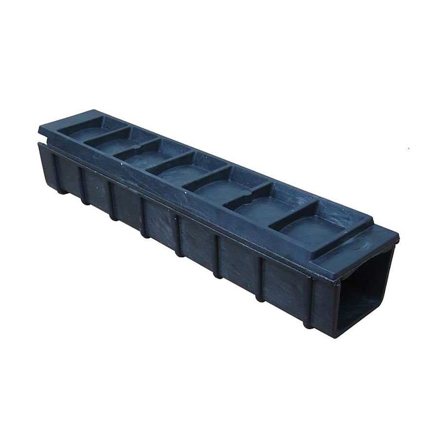 Černá plastová kabelová chránička - délka 80 cm, šířka 17 cm, výška 15,5 cm